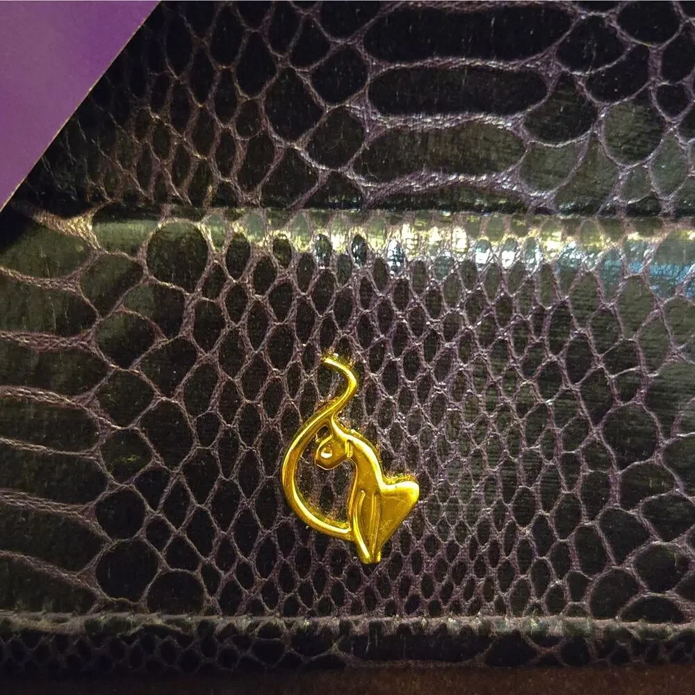 Vintage Y2K Baby Phat Fabulosity Clutch Bag Purple Snakeskin NWT Kimora Lee 2000